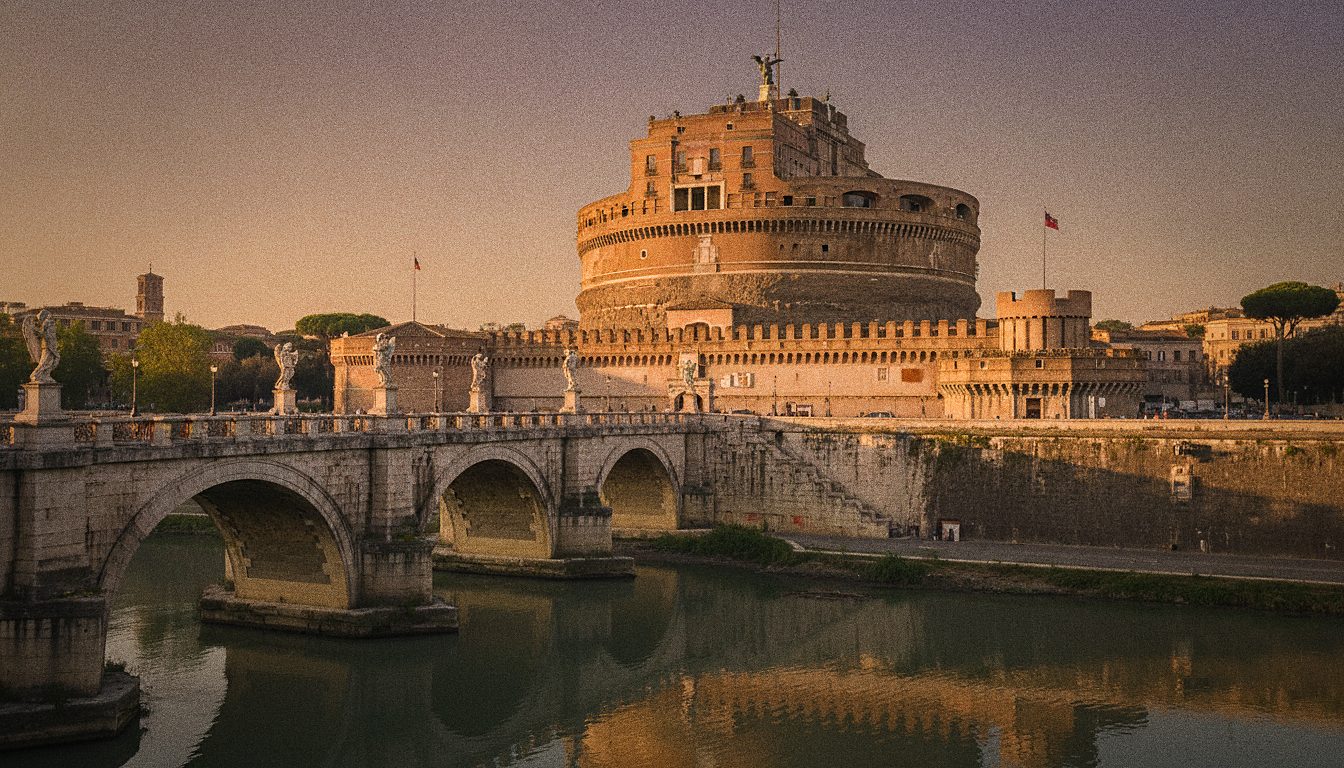 Guichet et entrée du Château Saint-Ange à Rome où les visiteurs achètent leur billet